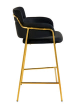 Load image into Gallery viewer, Karl Black Vegan Leather Counter Stool (Set of 2)