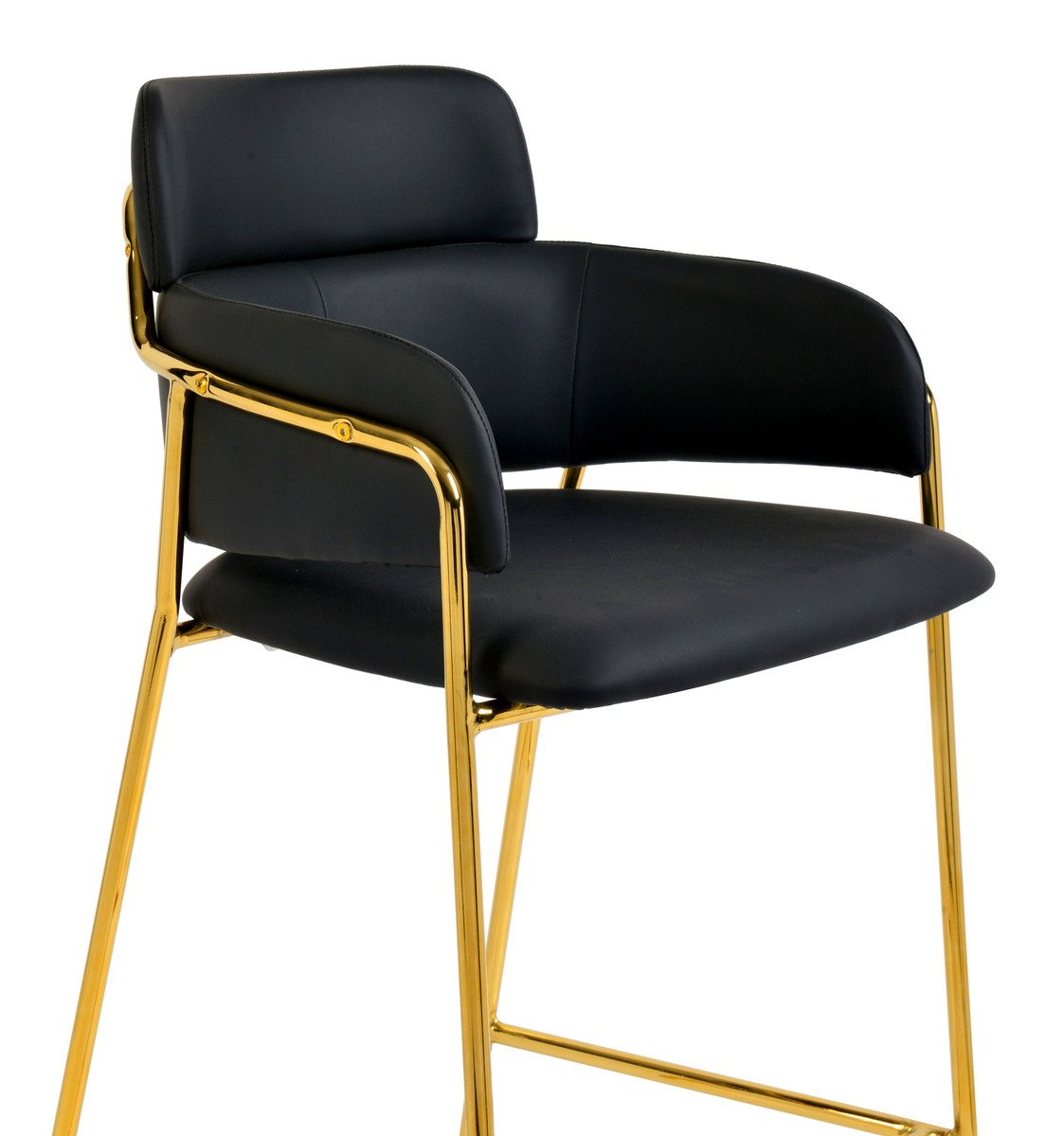 Karl Black Vegan Leather Counter Stool (Set of 2)