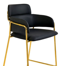 Load image into Gallery viewer, Karl Black Vegan Leather Counter Stool (Set of 2)