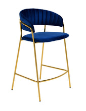 Load image into Gallery viewer, Padma Velvet/Vegan Leather Counter Stool (Set of 2)