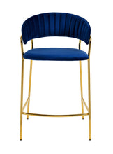 Load image into Gallery viewer, Padma Velvet/Vegan Leather Counter Stool (Set of 2)