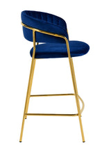 Load image into Gallery viewer, Padma Velvet/Vegan Leather Counter Stool (Set of 2)