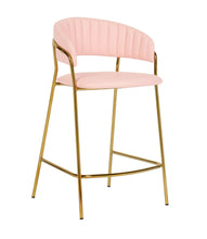 Load image into Gallery viewer, Padma Velvet/Vegan Leather Counter Stool (Set of 2)