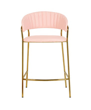 Load image into Gallery viewer, Padma Velvet/Vegan Leather Counter Stool (Set of 2)
