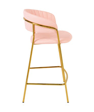 Load image into Gallery viewer, Padma Velvet/Vegan Leather Counter Stool (Set of 2)