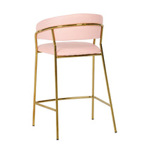 Load image into Gallery viewer, Padma Velvet/Vegan Leather Counter Stool (Set of 2)