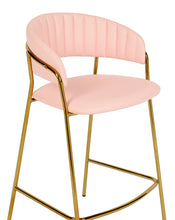 Load image into Gallery viewer, Padma Velvet/Vegan Leather Counter Stool (Set of 2)