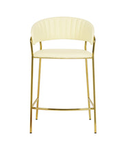 Load image into Gallery viewer, Padma Velvet/Vegan Leather Counter Stool (Set of 2)