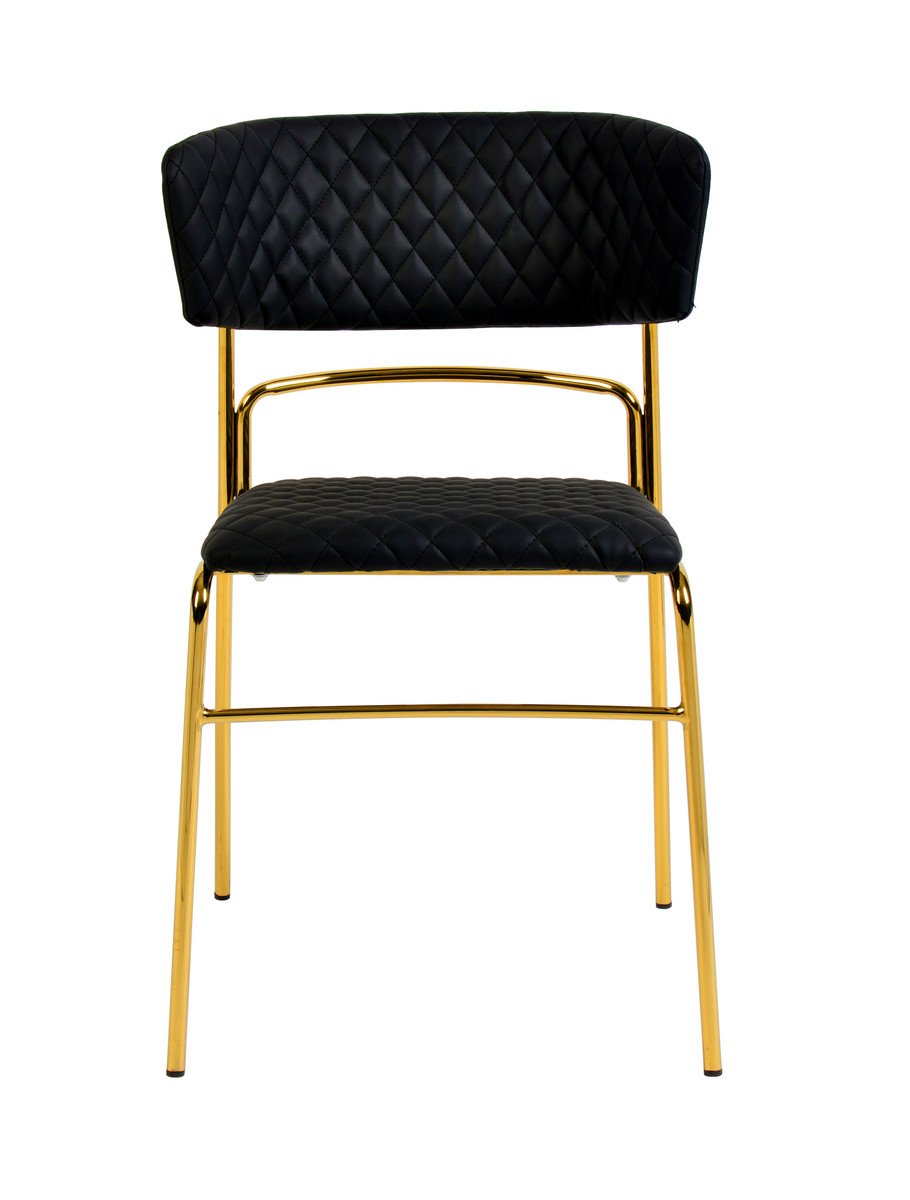 Drant Black Vegan Leather Chair (Set of 2)