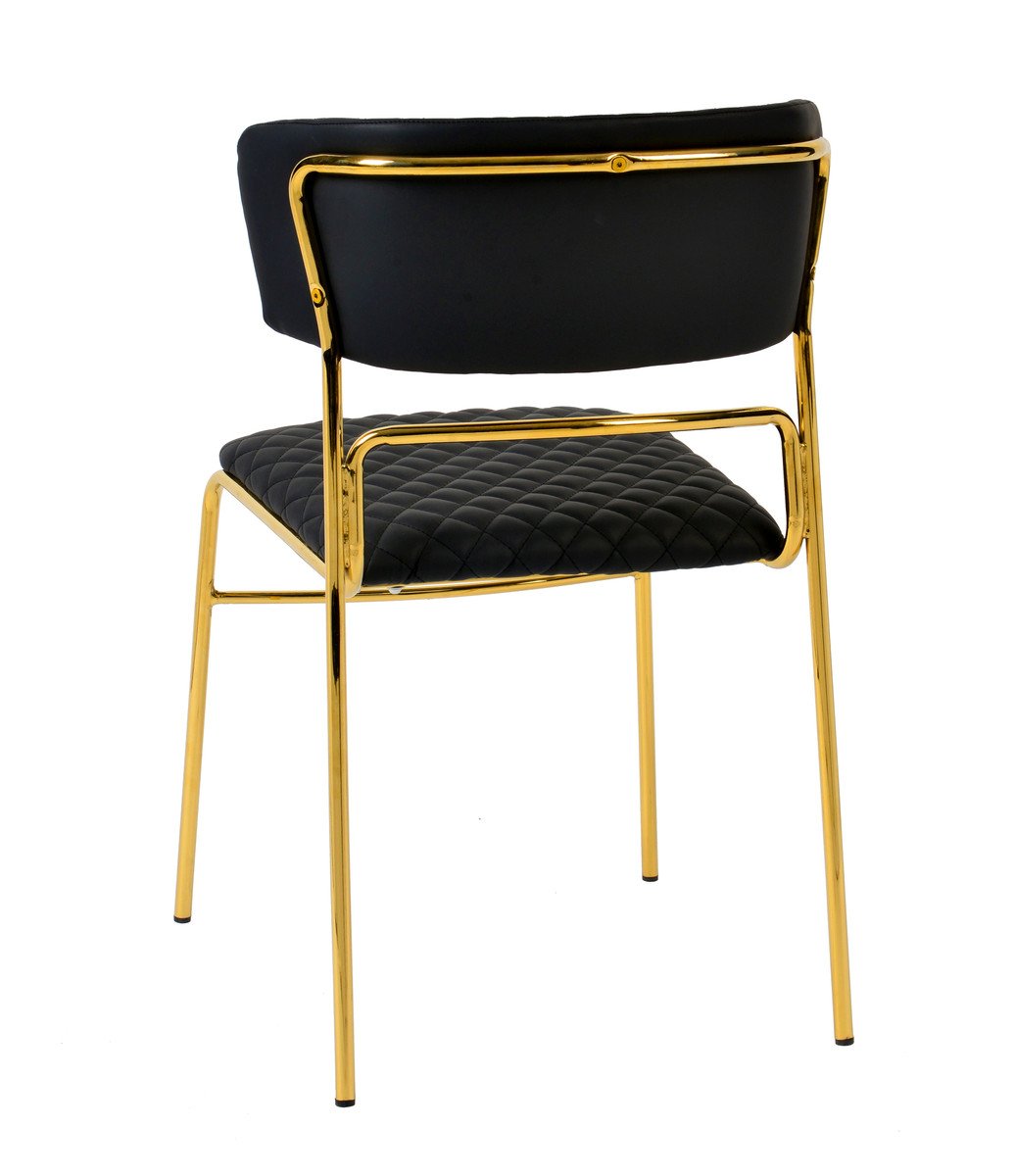 Drant Black Vegan Leather Chair (Set of 2)