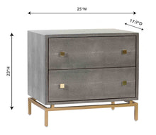 Load image into Gallery viewer, Pesce Shagreen Nightstand