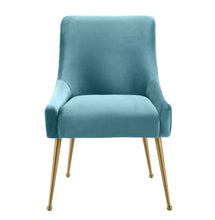 Load image into Gallery viewer, Beatrix Sea Blue Velvet Side Chair