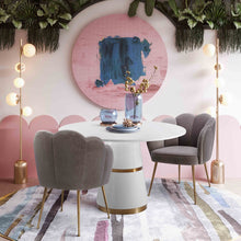 Load image into Gallery viewer, Peony Grey Velvet Dining Chair