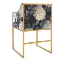 Load image into Gallery viewer, Atara Floral Velvet Gold Chair
