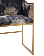 Load image into Gallery viewer, Atara Floral Velvet Gold Chair