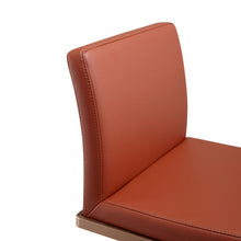 Load image into Gallery viewer, Sentinel Saddle Brown and Rose Gold Adjustable Stool