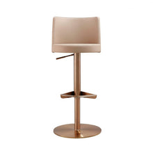 Load image into Gallery viewer, Loosha Cafe Au Lait and Rose Gold Adjustable Stool