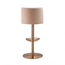 Load image into Gallery viewer, Loosha Cafe Au Lait and Rose Gold Adjustable Stool