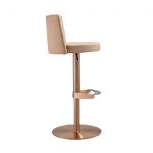 Load image into Gallery viewer, Loosha Cafe Au Lait and Rose Gold Adjustable Stool