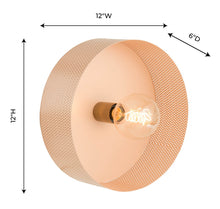 Load image into Gallery viewer, Mokhtar Blush Round Wall Sconce