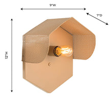 Load image into Gallery viewer, Mokhtar Tan Hexagon Wall Sconce