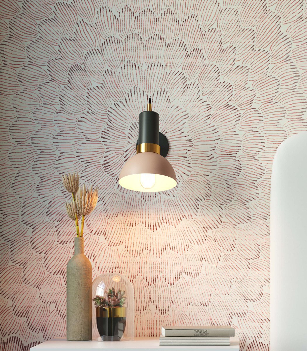 Juku Blush and Grey Wall Sconce