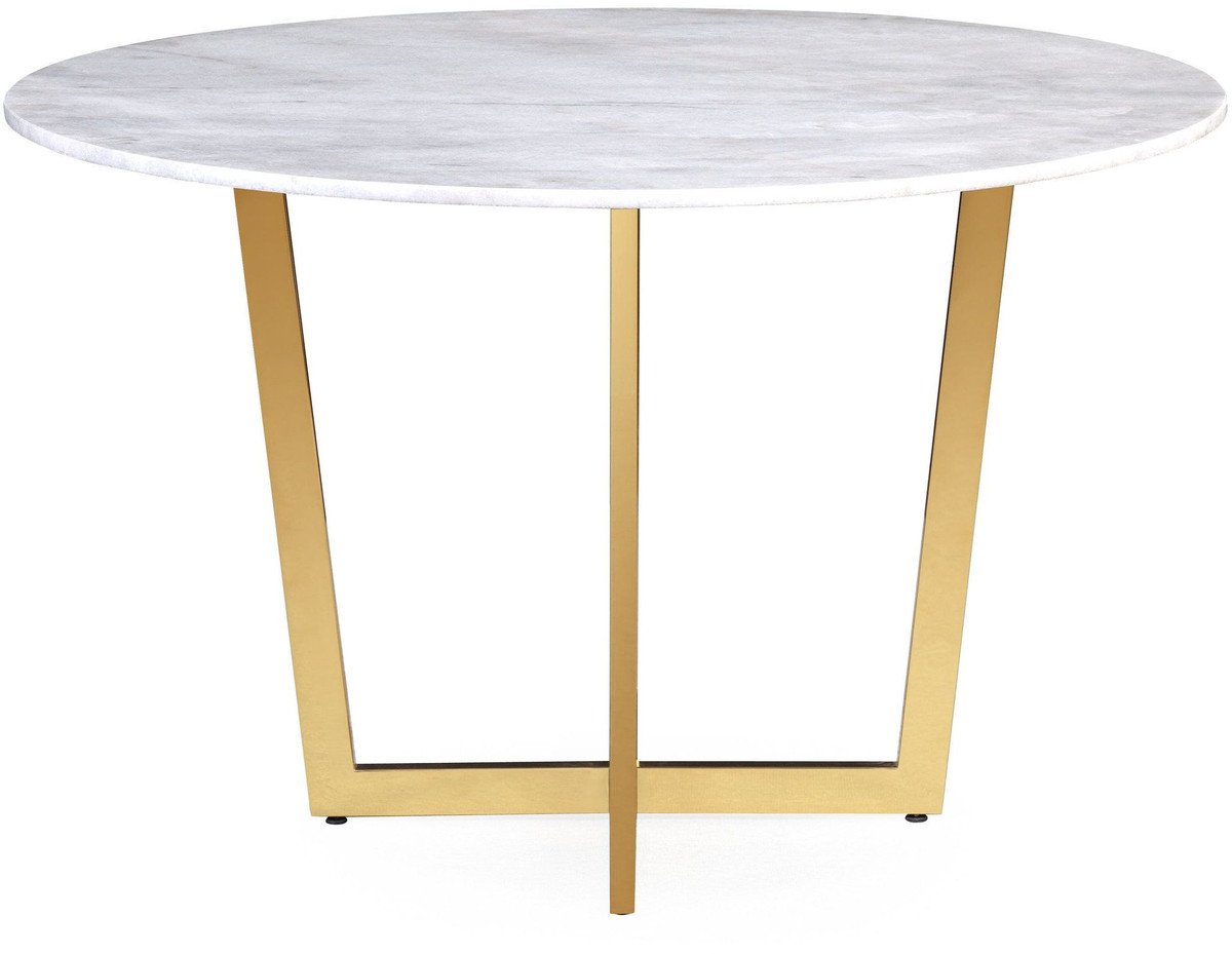 Maxim White Marble Dining Table