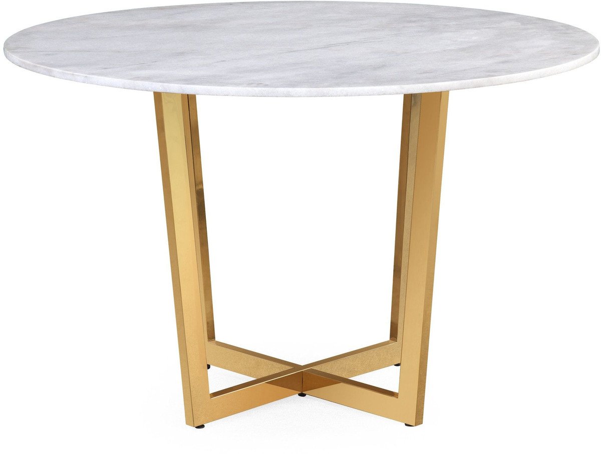Maxim White Marble Dining Table