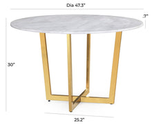 Load image into Gallery viewer, Maxim White Marble Dining Table