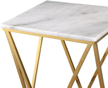 Load image into Gallery viewer, Leopold White Marble Side Table