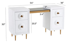 Load image into Gallery viewer, Bovey White Lacquer Desk