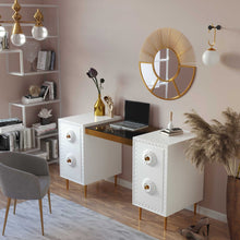Load image into Gallery viewer, Bovey White Lacquer Desk
