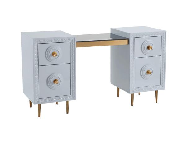 Bovey White Lacquer Desk