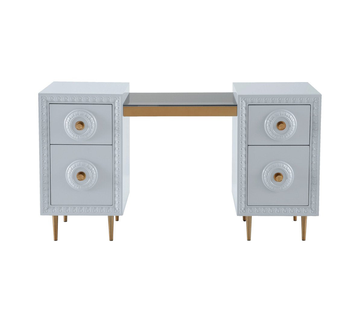 Bovey White Lacquer Desk