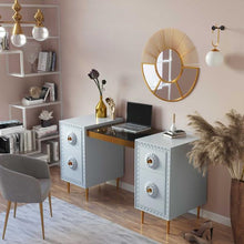 Load image into Gallery viewer, Bovey White Lacquer Desk