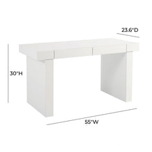 Load image into Gallery viewer, Clara Glossy White Lacquer Desk