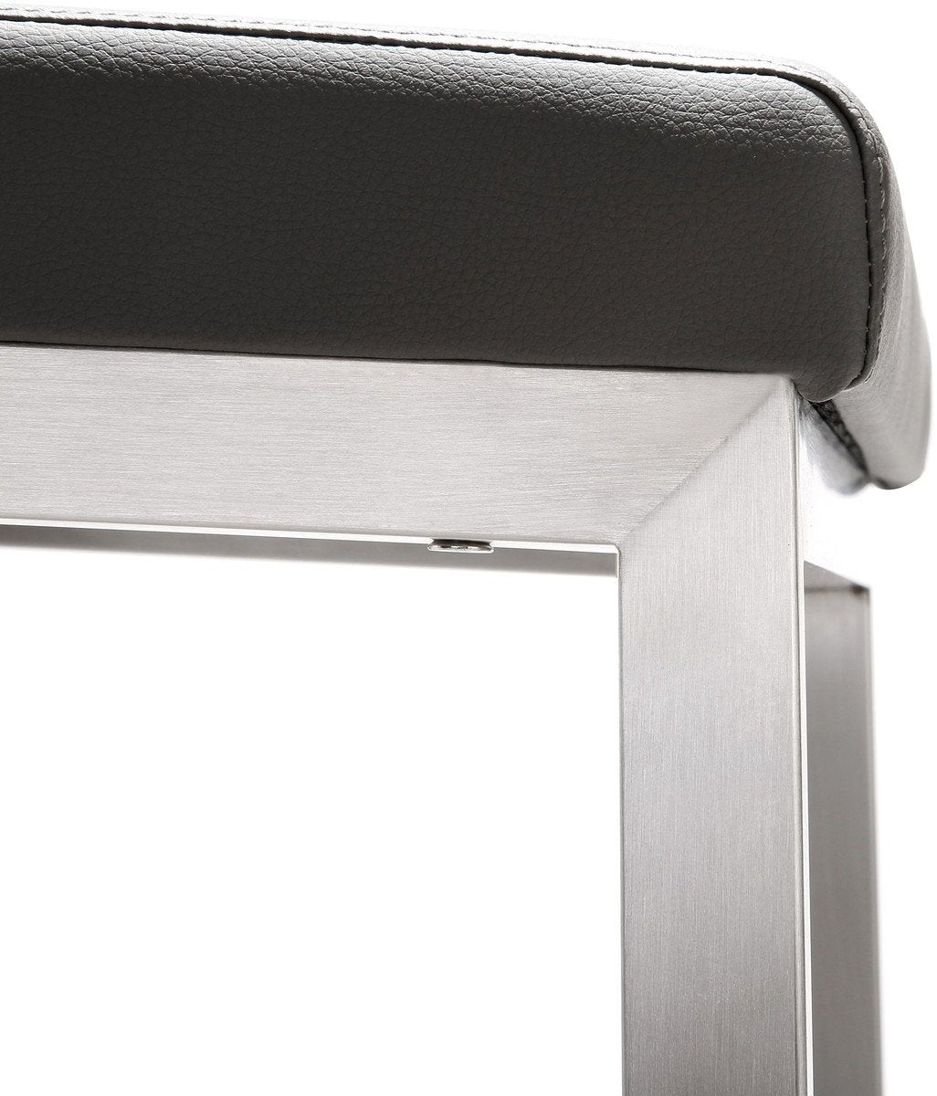 Parma Stainless Steel Counter Stool (Set of 2)
