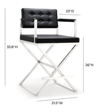 Load image into Gallery viewer, Director Steel Counter Stool