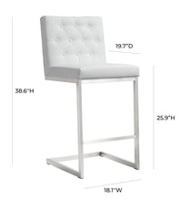 Load image into Gallery viewer, Helsinki Stainless Steel Counter Stool (Set of 2)