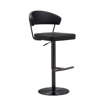 Load image into Gallery viewer, Cosmo Black on Black Steel Barstool