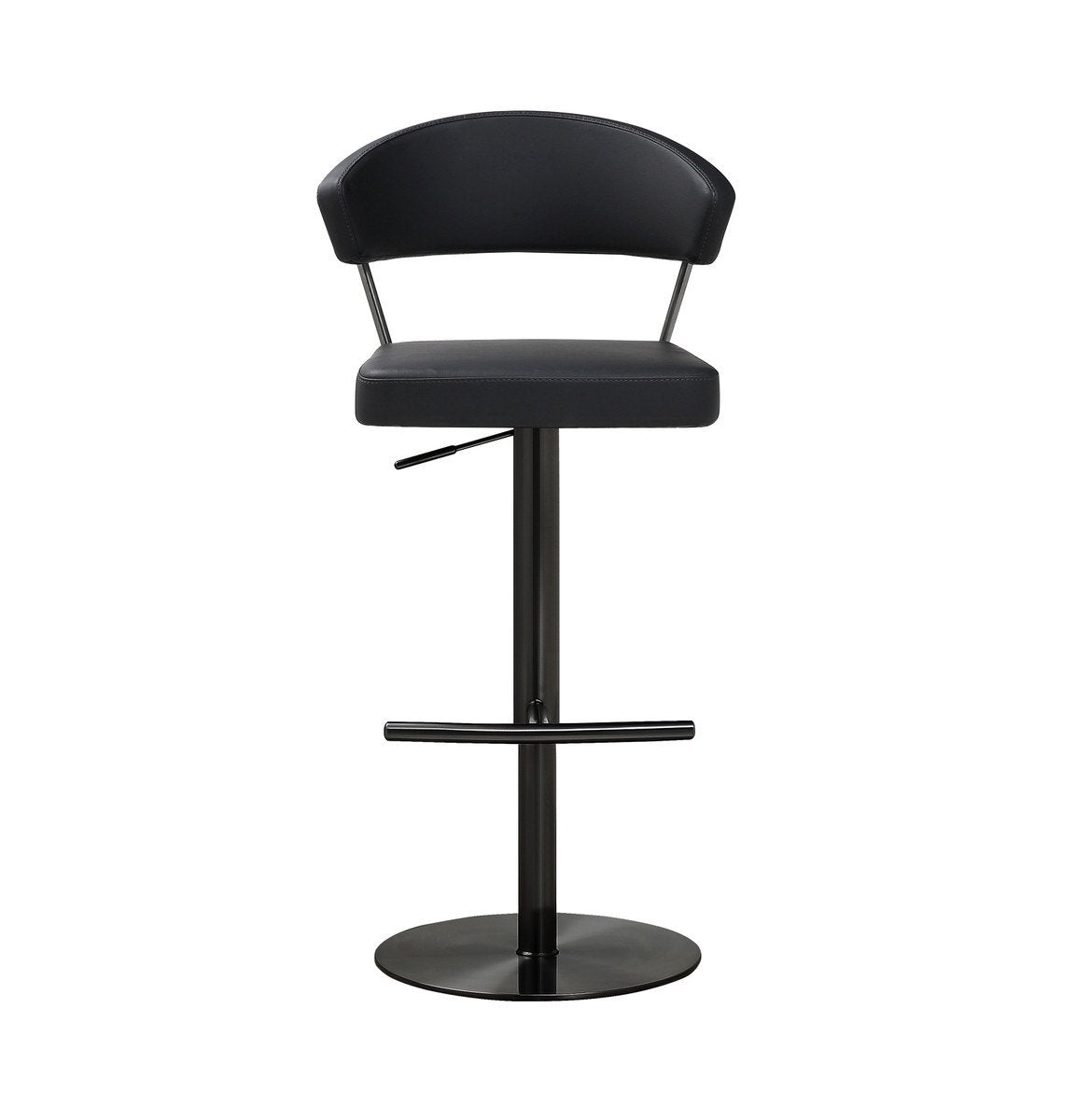 Cosmo Black on Black Steel Barstool