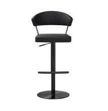 Load image into Gallery viewer, Cosmo Black on Black Steel Barstool
