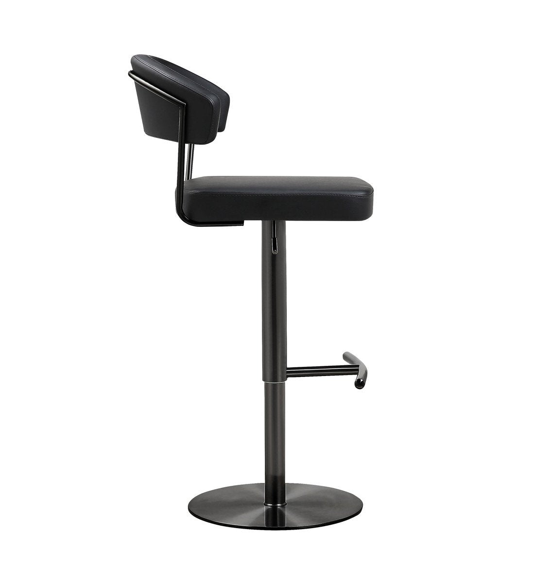 Cosmo Black on Black Steel Barstool