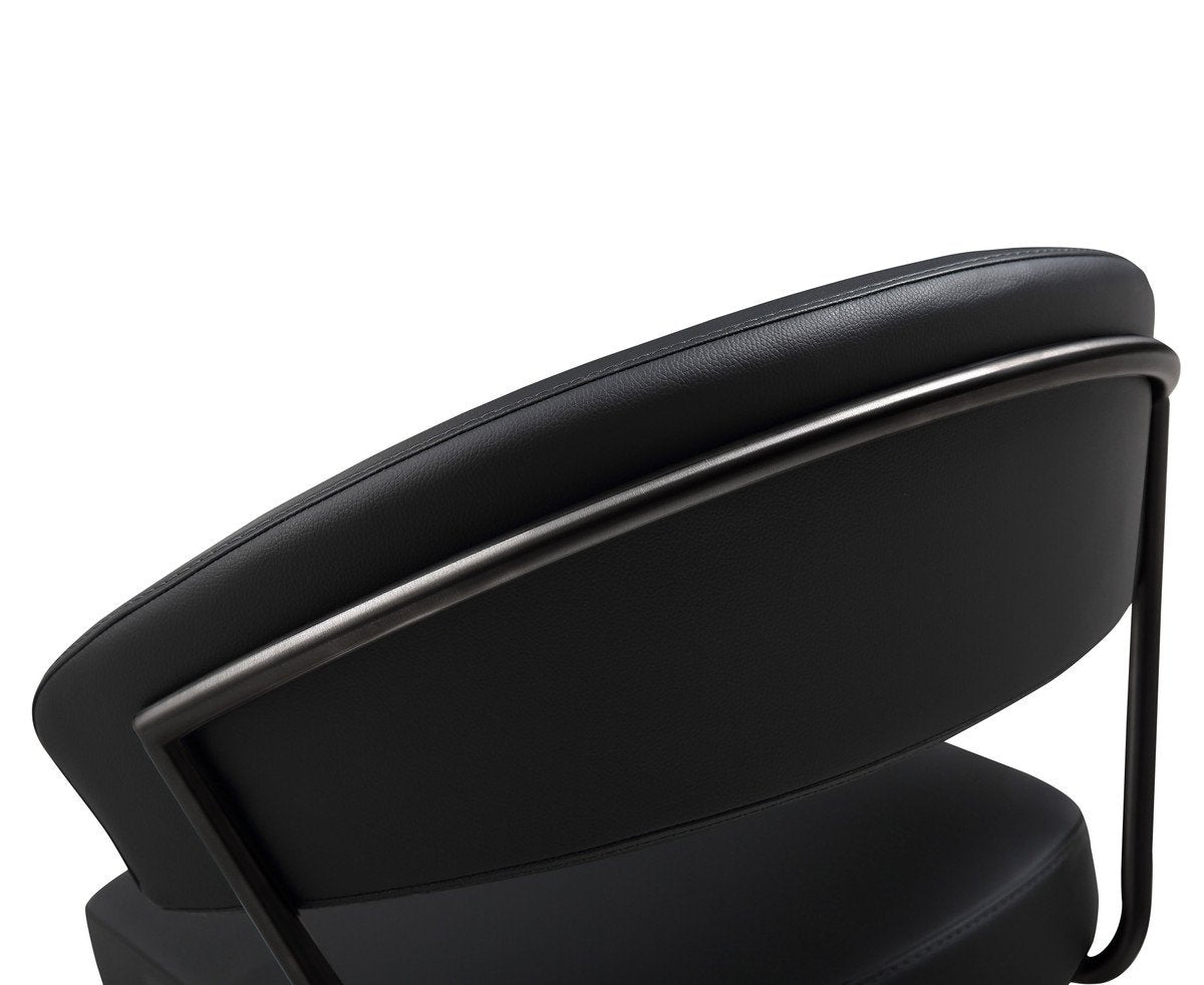 Cosmo Black on Black Steel Barstool