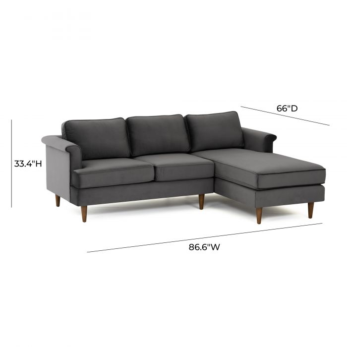 Porter Velvet Sectional RAF