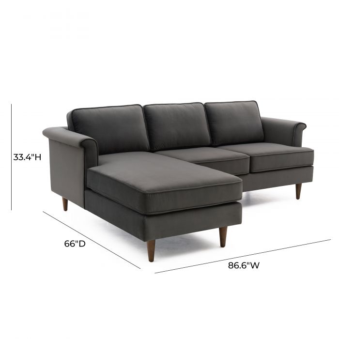 Porter Velvet Sectional LAF