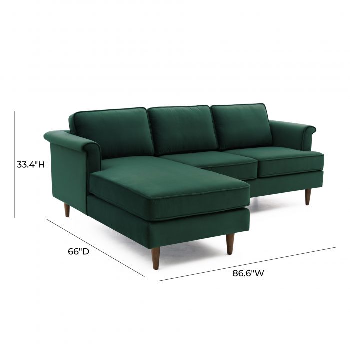 Porter Velvet Sectional LAF