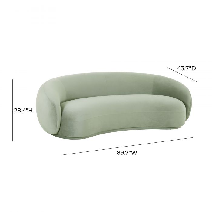 Kendall Cream Velvet 120" Sofa