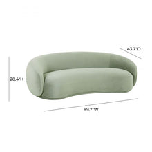 Load image into Gallery viewer, Kendall Cream Velvet 120&quot; Sofa