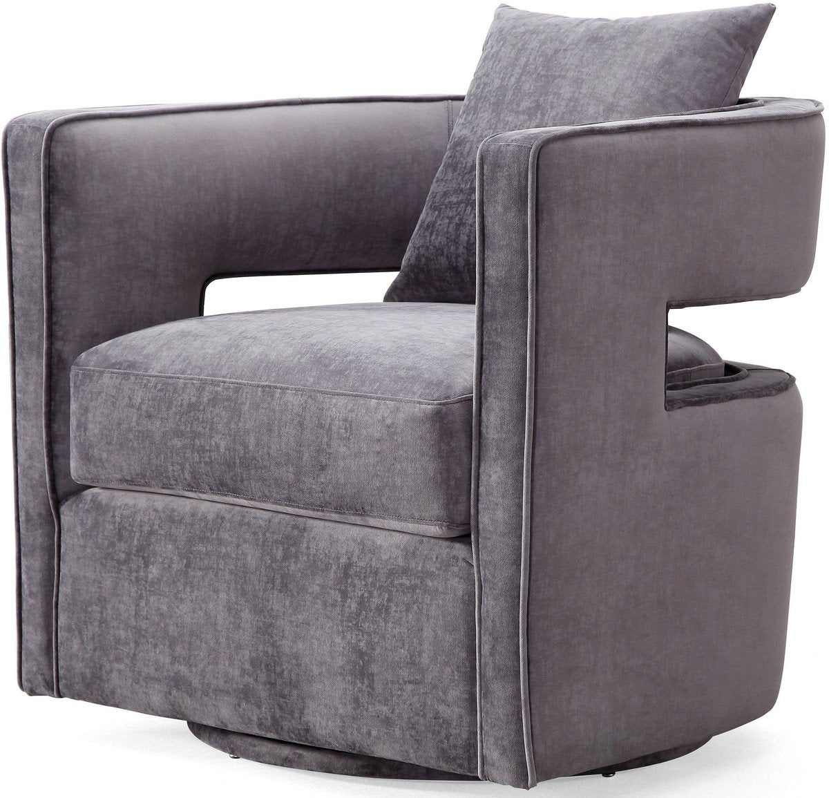 Kennedy Blush Velvet Swivel Chair